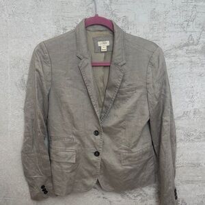 J.Crew 100% Linen women’s Blazer Neutral Tan Size 6